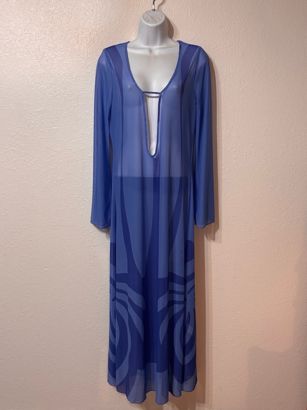 Caroline Constas Sheer Maxi Swim Cover Small NWT